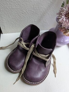 Duckfeet 36 Sjealland Plum Purple Leather Lace-Up Boots